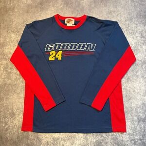 Vintage Jeff Gordon 24 NASCAR Winners Circle Jersey Long sleeve Mens L DuPont